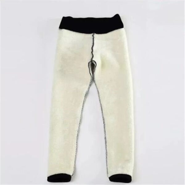 Women's Winter Outerwear Lambswool Cotton Slim Fitted Waist High Waist Warm-keeping Pants - Image 5