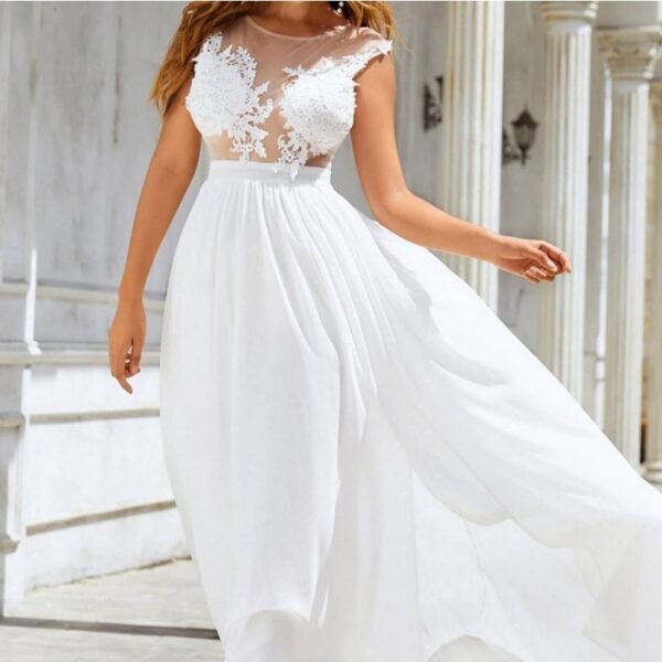 Chiffon Lace Trailing Wedding Large Swing Dress - Image 3