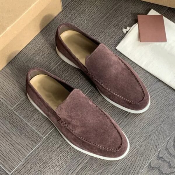 Men's Loafers Summer Casual Frost Flat Shoes Slip-on Driving Shoes - Image 4