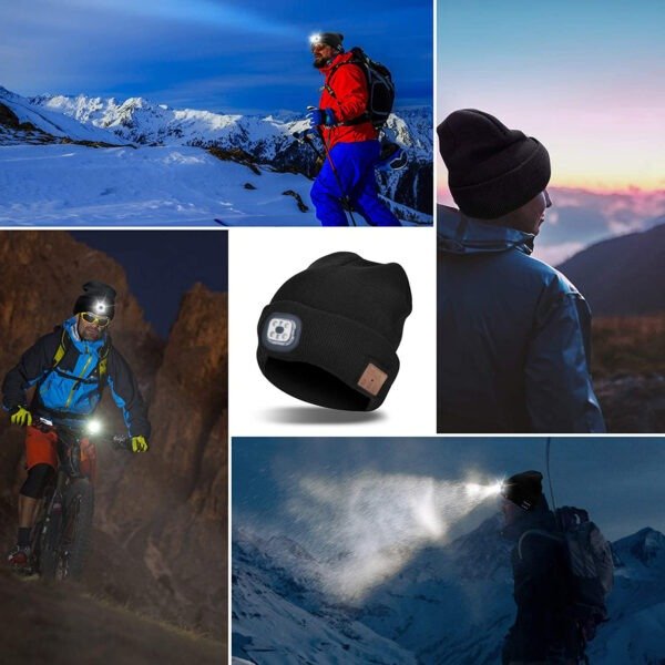 Bluetooth Knitted Hat Outdoor Night Running Night Fishing Led Light - Image 2